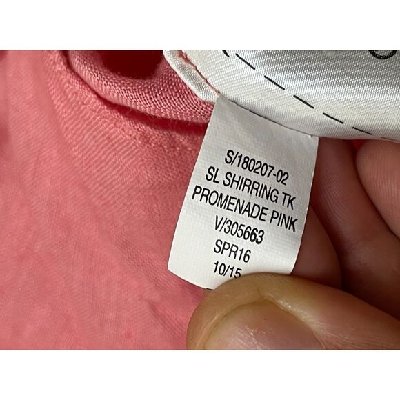 Gap Women's M Pink Blouse Top Linen Tank Pullover Sleeveless Summer Cocktail - Picture 5 of 8